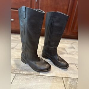 Brown leather riding boots sz 8